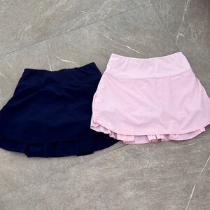 Tennis Skirts- Pink and Navy Women’s Tennis Skirt Set